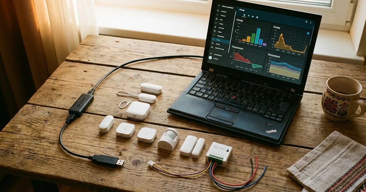 Zigbee-координатор та датчики для розумного дому в квартирі
